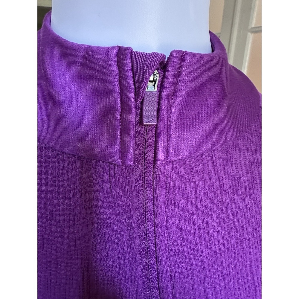 Nike Dri-Fit Women's Purple Quarter Zip Pullover Long Sleeve Top Size S - Picture 6 of 7